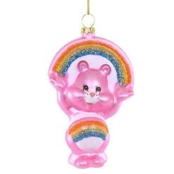 Cody Foster Glass Rainbow Bear Ornament