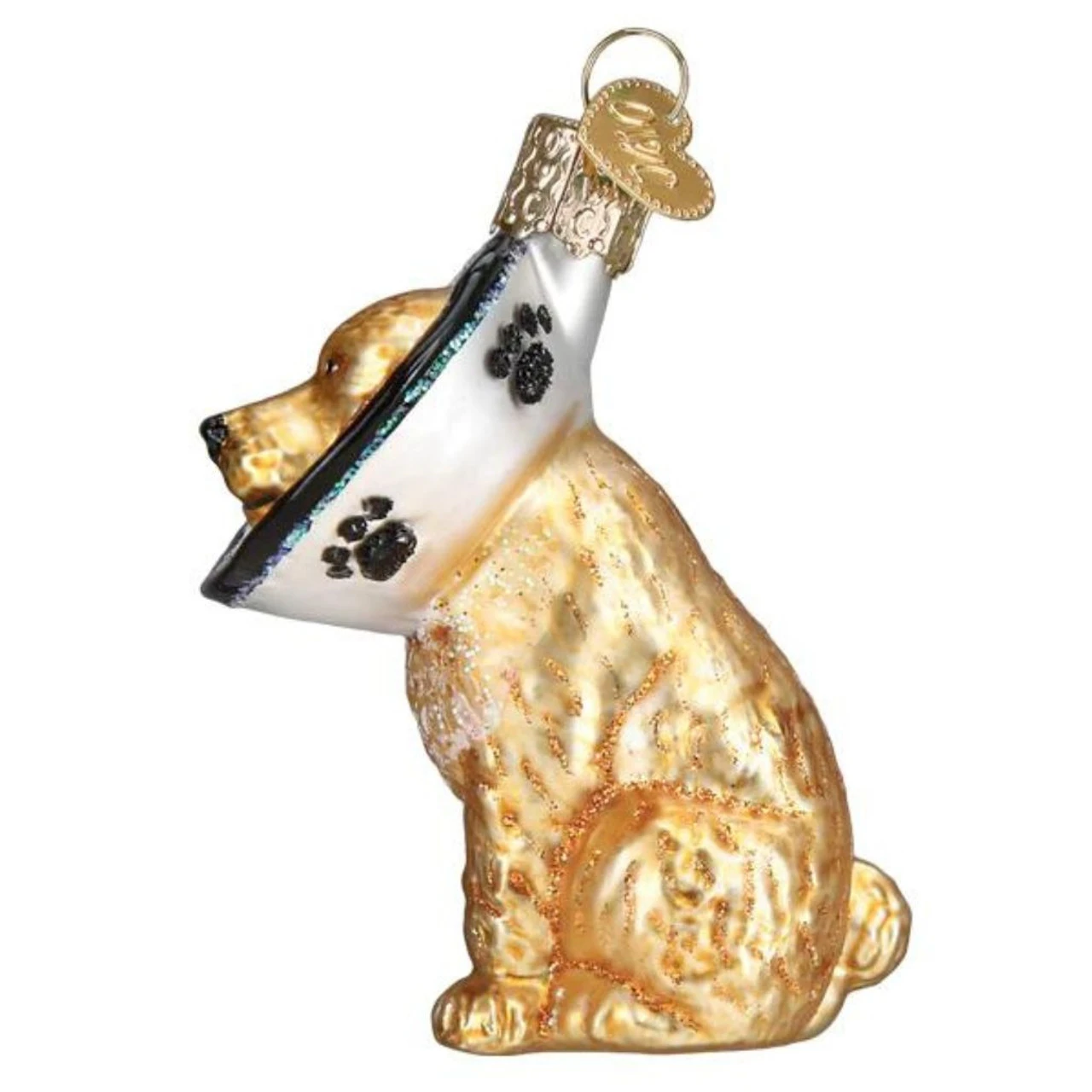 Cone Of Shame Injured Dog Blown Glass Ornament 2 Cone Of Shame Injured Dog Blown Glass Ornament - Image 2