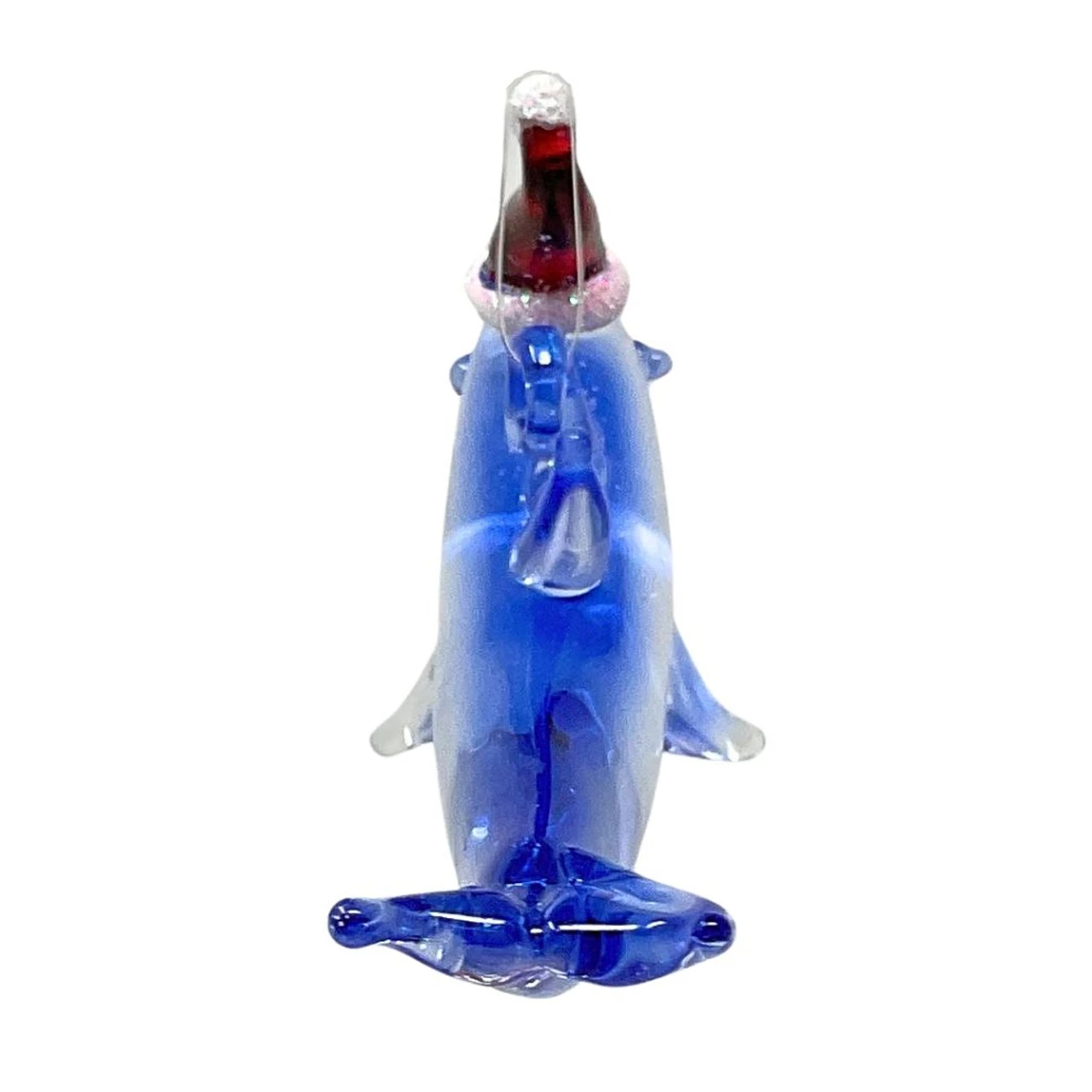 Santa Hat Dolphin With Tail Down Ornament 4 Santa Hat Dolphin With Tail Down Ornament - Image 4