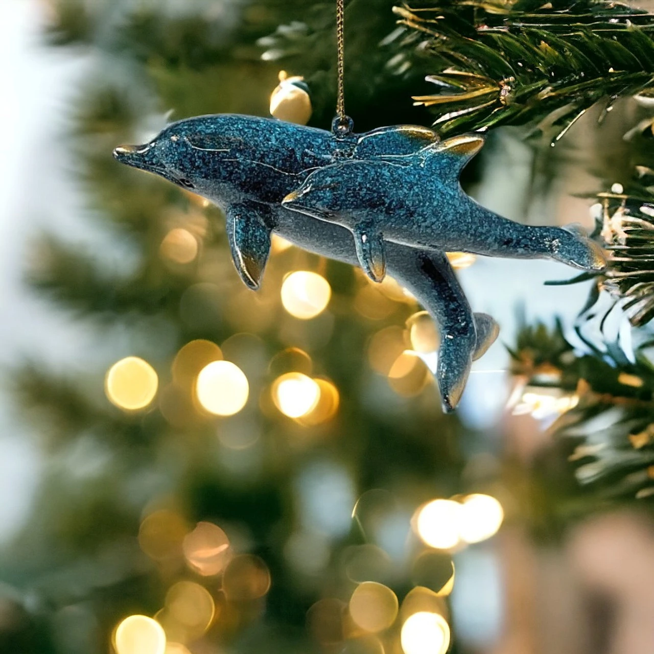 Cozumel Mom And Baby Dolphin Ornament 2 Cozumel Mom And Baby Dolphin Ornament - Image 2