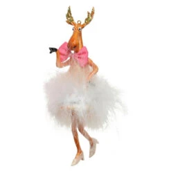 Glass Ballerina Deer Ornament