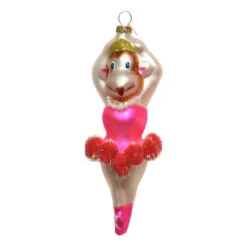 Glass Ballerina Monkey Ornament