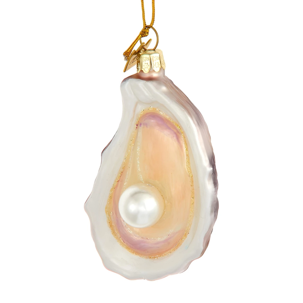 Kurt Adler Glass Oyster With Pearl Ornament 1 Kurt Adler Glass Oyster With Pearl Ornament