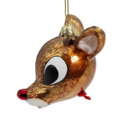 Kurt Adler Rudolph The Red Nose Reindeer Head Ornament -Christmas Loft Shop Glass Rudolph Head Ornament left 33162.1711470708