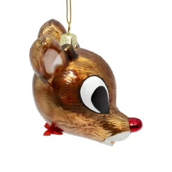 Kurt Adler Rudolph The Red Nose Reindeer Head Ornament -Christmas Loft Shop Glass Rudolph Head Ornament right 95792.1711470708