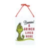 Grinch Lives Here Door Hanger