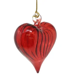 Hand Blown Egyptian Museum Glass Heart Ornament -Christmas Loft Shop Heart 1 82907.1720702383