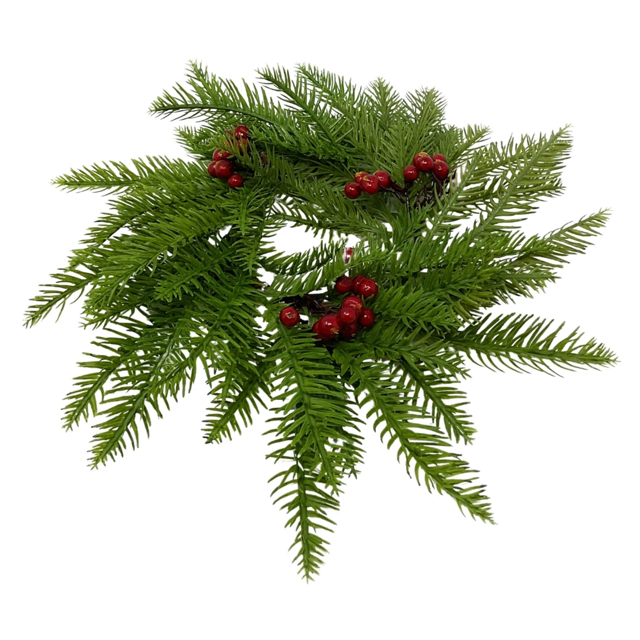 Holly Berry And Pine Candle Ring Centerpiece 3 Holly Berry And Pine Candle Ring Centerpiece - Image 3