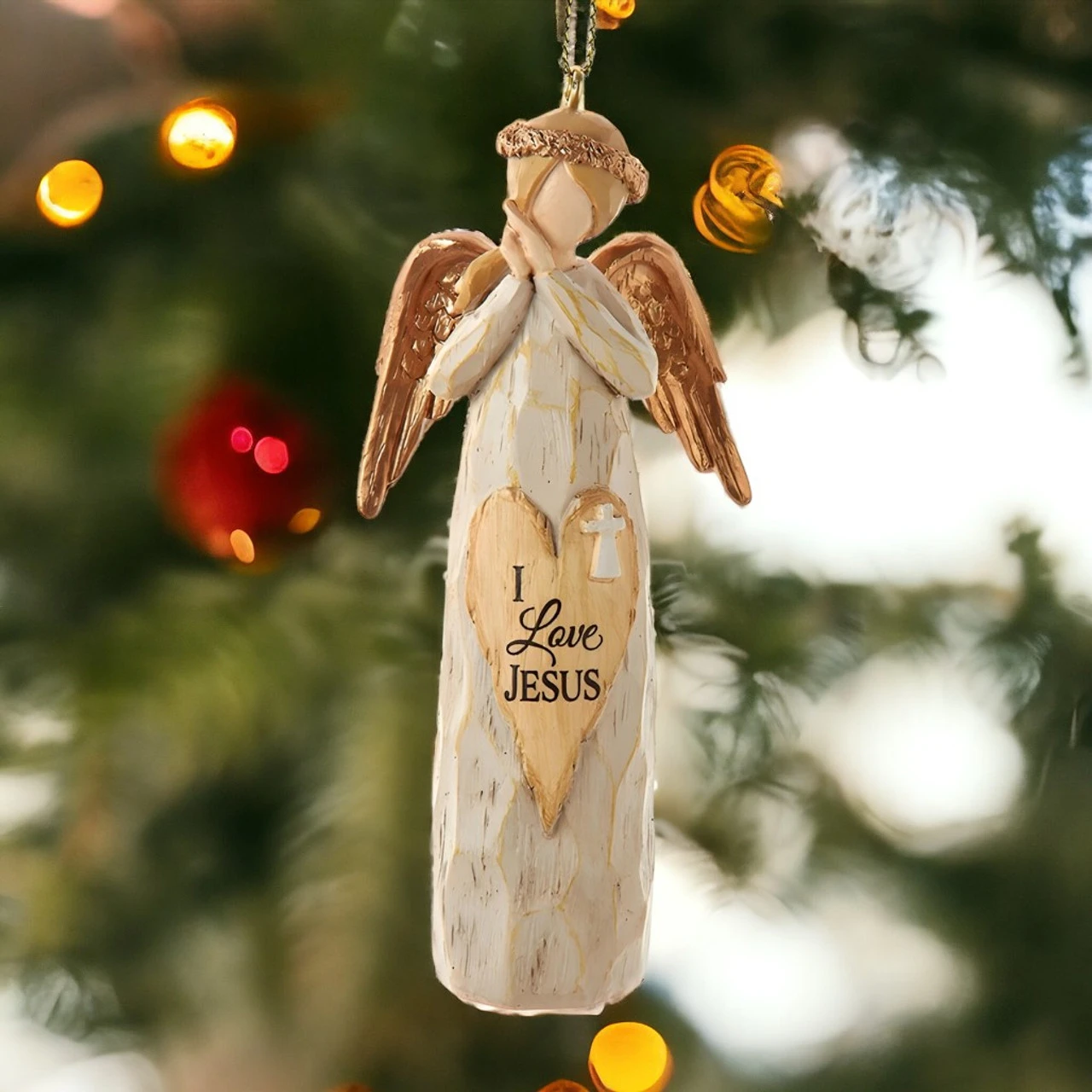 Kurt Adler I Love Jesus Angel Ornament 2 Kurt Adler I Love Jesus Angel Ornament - Image 2