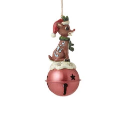 Jim Shore - Rudolph Traditions - Rudolph On Bell Ornament