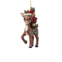 Jim Shore - Rudolph Traditions - Rudolph With Stacked Presents Ornament