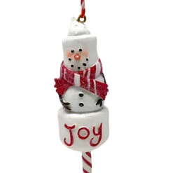 Joy Marshmallow Snowman Ornament -Christmas Loft Shop Joy Marshmallow Snowman Ornament close 98527.1709129675