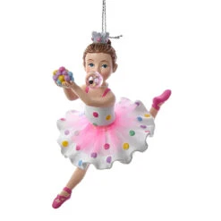 Kurt Adler Bubblegum Ballerina Ornament