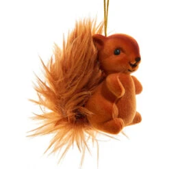 Kurt Adler Flocked Squirrel Ornament