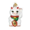 Lucky Cat Christmas Ornament