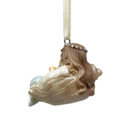 Sleepy Mermaid In Conch Shell Ornament -Christmas Loft Shop Mermaid conch shell edited3 72351.1717610025