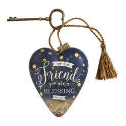 My Dear Friend Art Heart Christmas Sculpture