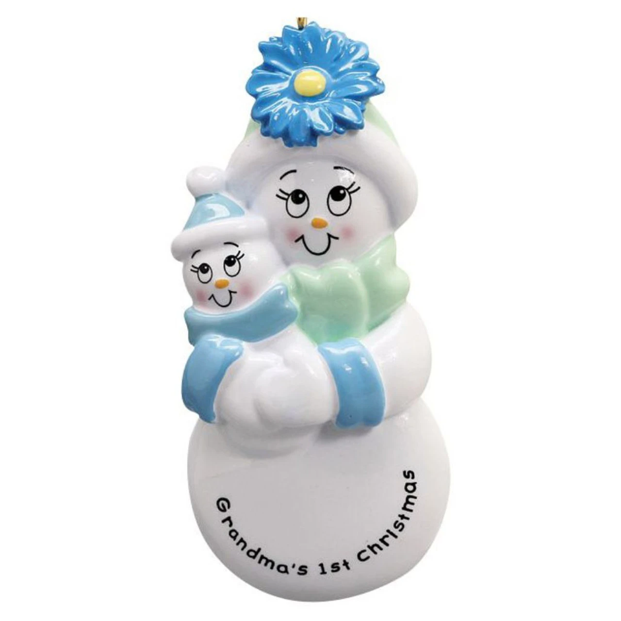 Personalized Blue Grandmas First Christmas Ornament 1 Personalized Blue Grandmas First Christmas Ornament