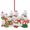 Personalized Snow Family Of 11 Ornament