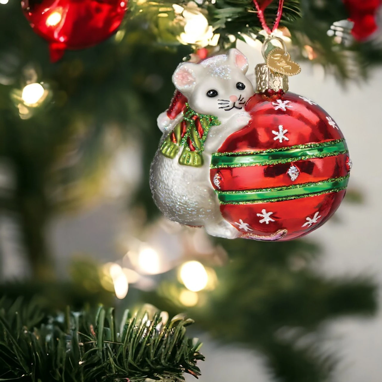 Playful Mouse Festive Ornament 2 Playful Mouse Festive Ornament - Image 2