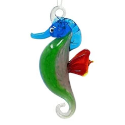 Red Fin Seahorse Ornament