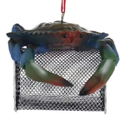 Kurt Adler Resin Blue Crab Cage Ornament -Christmas Loft Shop Resin Blue Crab Cage Ornament1 02107.1713798593