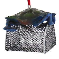 Kurt Adler Resin Blue Crab Cage Ornament -Christmas Loft Shop Resin Blue Crab Cage Ornament2 69440.1713798593