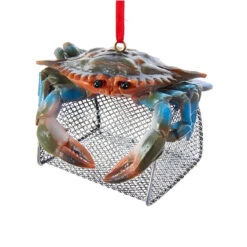 Kurt Adler Resin Blue Crab Cage Ornament