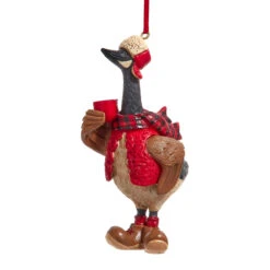 Kurt Adler Resin Goose With Mug Ornament
