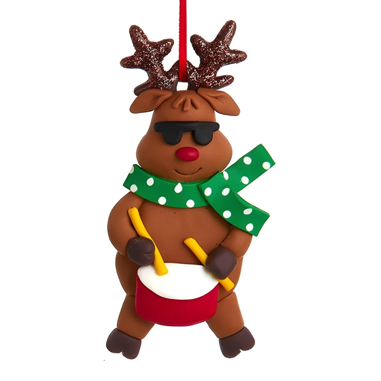 Kurt Adler Rock And Roll Reindeer Drum Ornament 1 Kurt Adler Rock And Roll Reindeer Drum Ornament