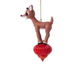 Rudolph Standing On Ornament Ornament