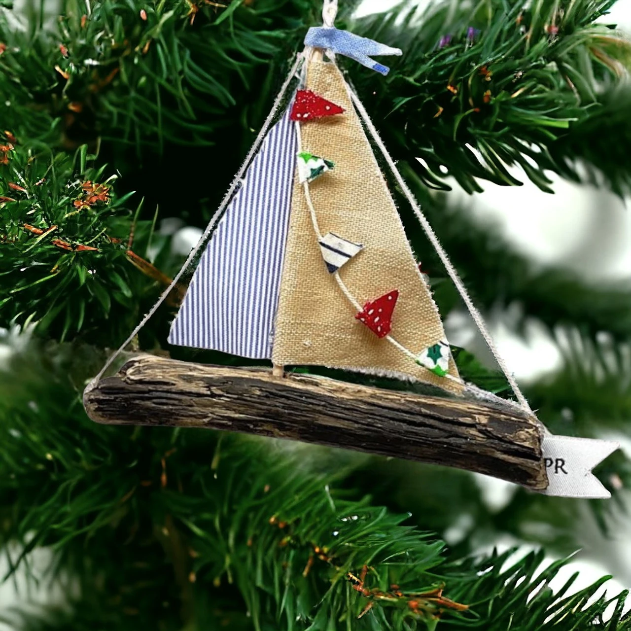 Priscilla Racki Handcrafted Sailboat Ornament 2 Priscilla Racki Handcrafted Sailboat Ornament - Image 2