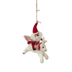 Unicorn Santa Ornament