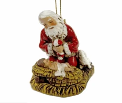 Kneeling Santa Religious Ornament