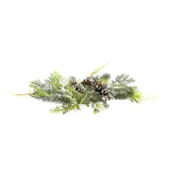 Snow Kissed Flocked Pine And Pinecone Candle Ring -Christmas Loft Shop Snow Kissed Flocked Pine And Pinecone Candle Ring 2 18441.1709827098