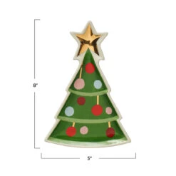 Stoneware Tree Shaped Gold Electroplating Plate 5 Stoneware Tree Shaped Gold Electroplating Plate -Christmas Loft Shop Stoneware Tree Shaped Gold Electroplating Plate c 89741.1728415568