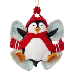 Kurt Adler Red Penguin Angel Ornament