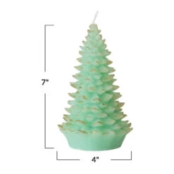 Unscented Mint Green With Gold Tips Tree Shaped Candle -Christmas Loft Shop Untitled design 23 99675.1728238534