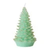 Unscented Mint Green With Gold Tips Tree Shaped Candle