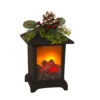8.8 Inch Lighted Fireplace Lantern