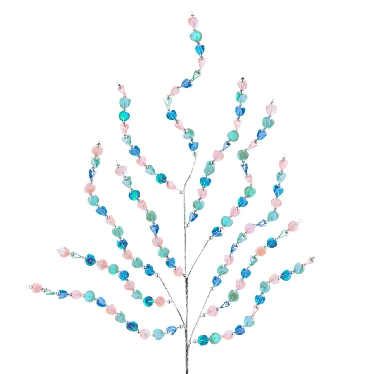 Kurt Adler Blue, Green And Pink Sequined Branch 1 Kurt Adler Blue, Green And Pink Sequined Branch