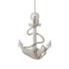 Kurt Adler White Glittered Anchor Christmas Ornament