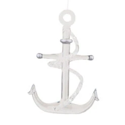 Glass Anchor Ornament