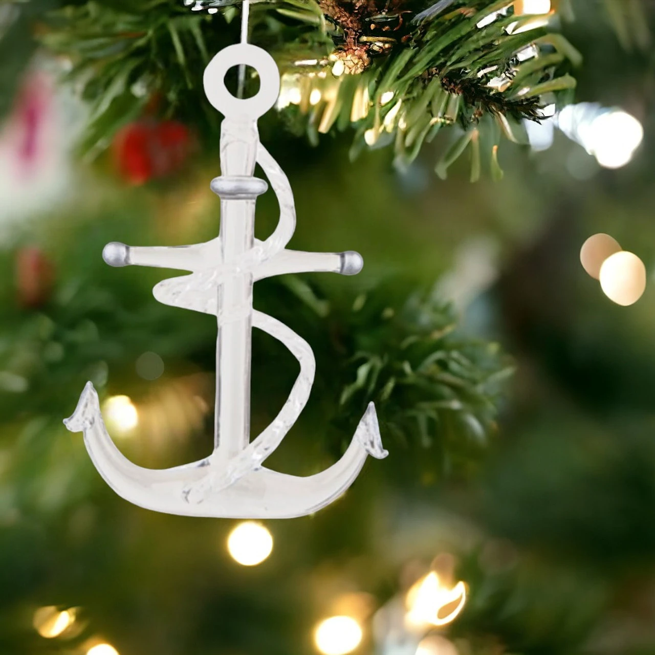 Glass Anchor Ornament 2 Glass Anchor Ornament - Image 2