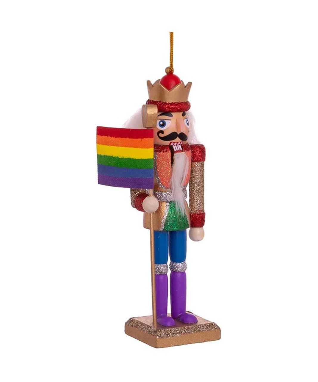 Kurt Adler 6" Gay Pride Nutcracker Ornament 7 Kurt Adler 6" Gay Pride Nutcracker Ornament - Image 7