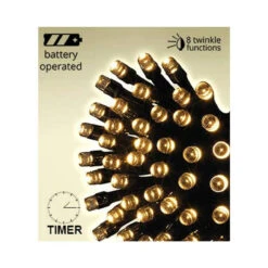 Lumineo 96 LED Warm White Twinkle Lights Black Wire -Christmas Loft Shop llumineo 96 led pic 4 58560.1541270805