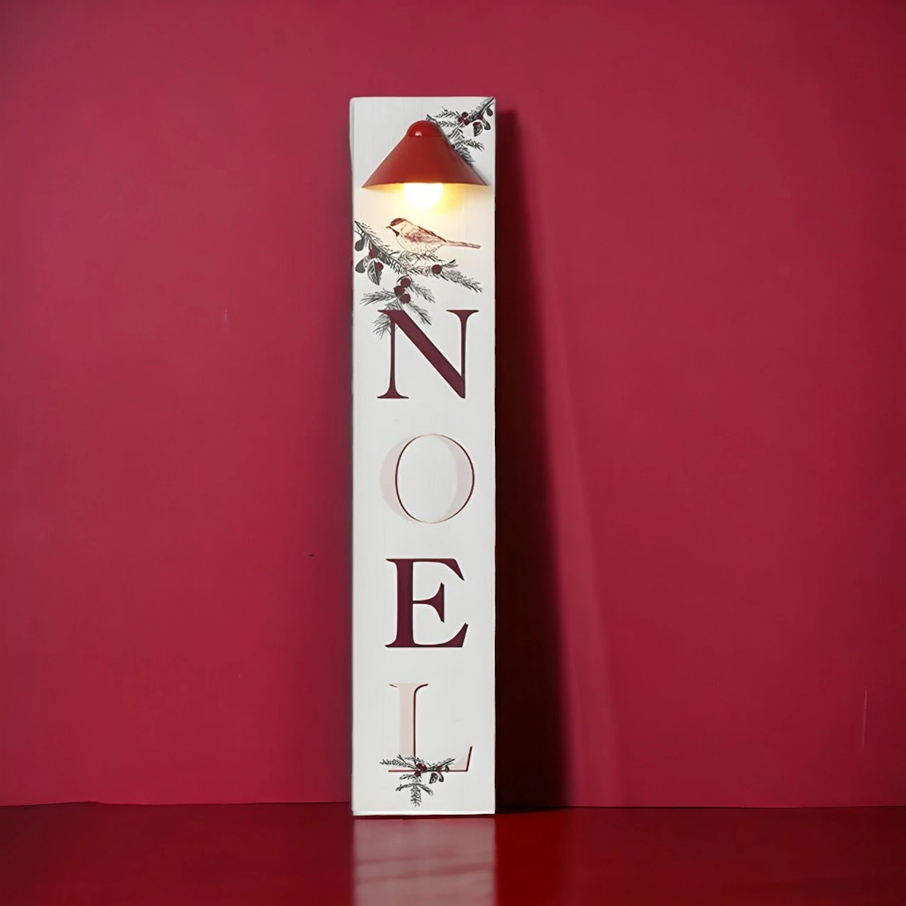 40" Festive NOEL Lighted Wooden Sign 3 40" Festive NOEL Lighted Wooden Sign - Image 3