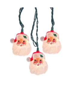 Kurt Adler Santa Head Light Set